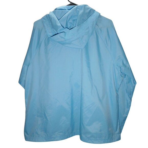 LL Bean Womens Waterproof Full-Zip Hooded Lightweight Jacket Size XL Adjustable - Picture 2 of 8